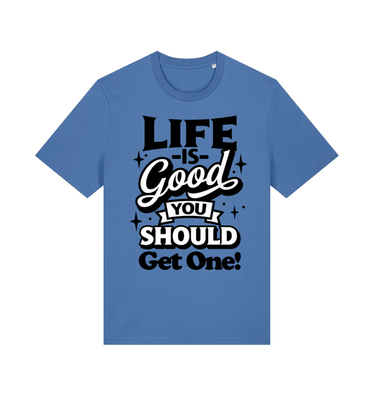 Bright Blue Printed T-shirt Front
