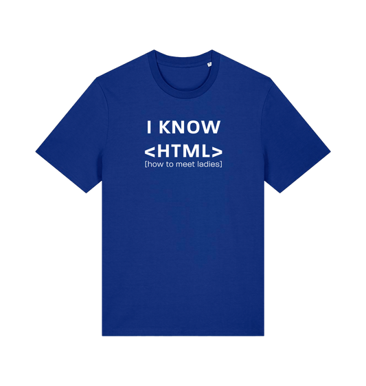 Worker Blue Printed T-shirt Front