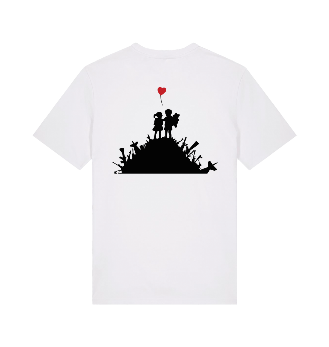 White Printed T-shirt Back