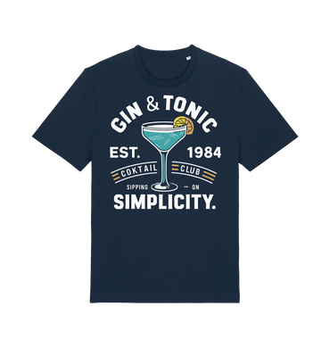 French Navy Printed T-shirt Front