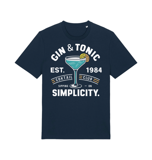 French Navy Printed T-shirt Front