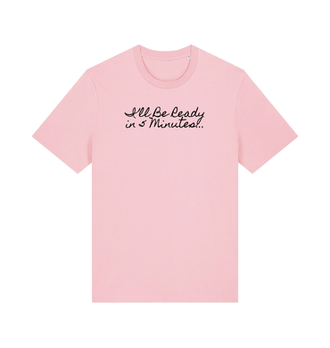 Cotton Pink Printed T-shirt Front
