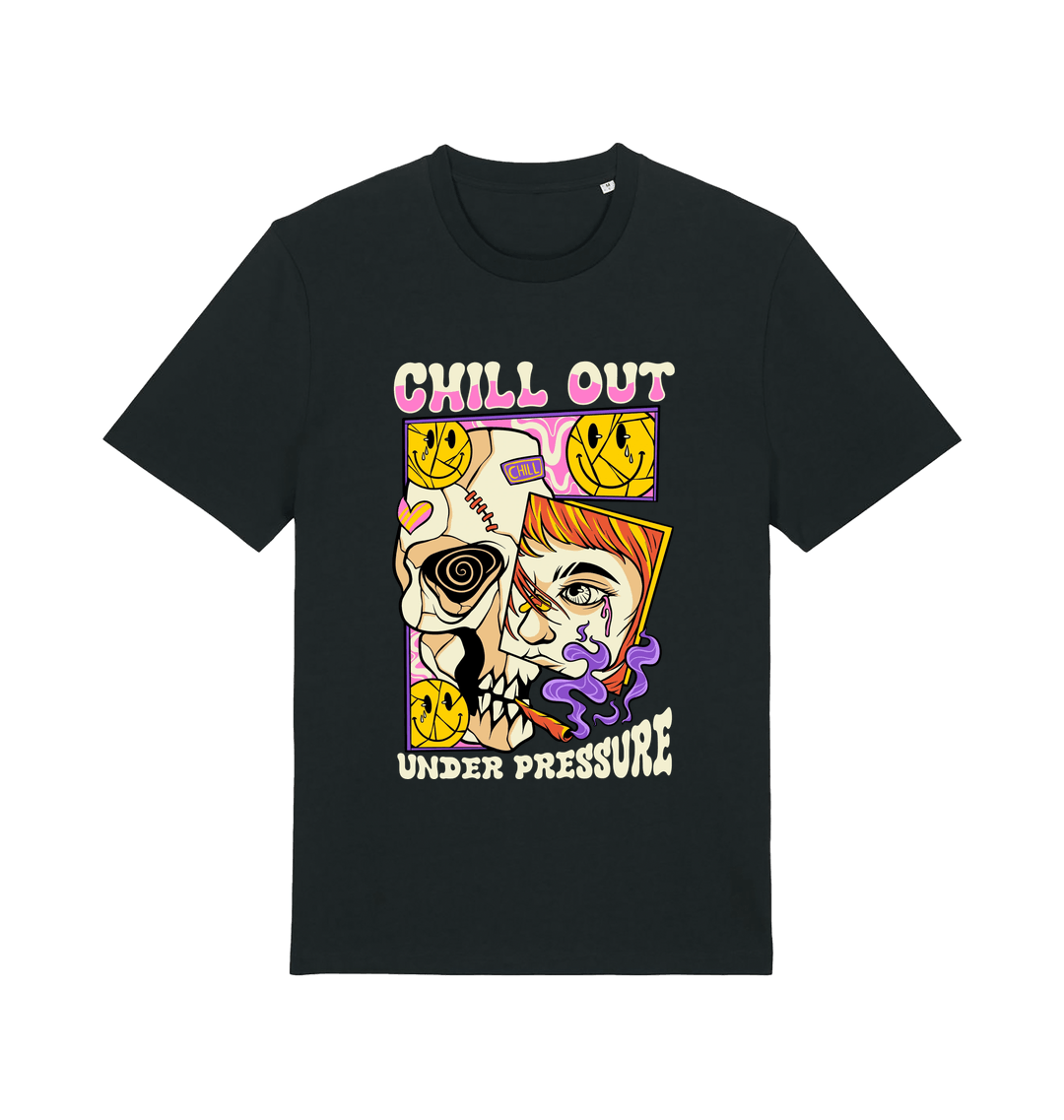 Black Printed T-shirt Front