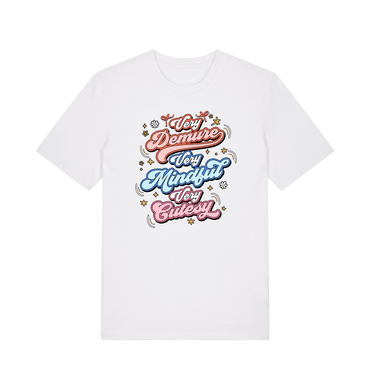 White Printed T-shirt Front