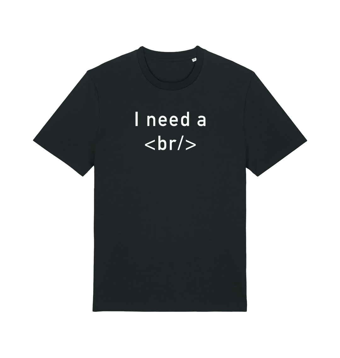 Black Printed T-shirt Front