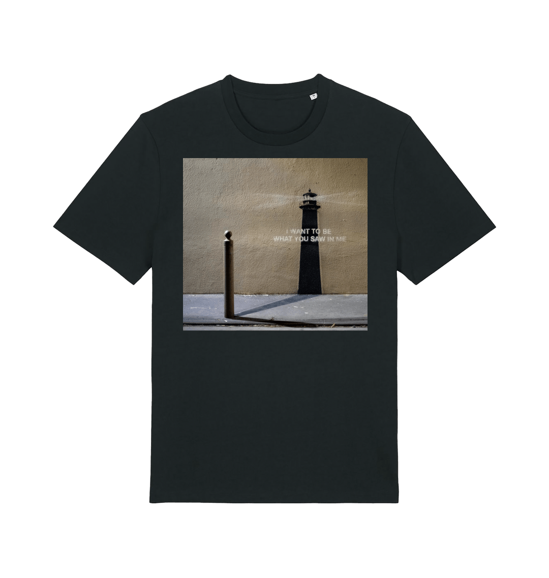 Black Printed T-shirt Front