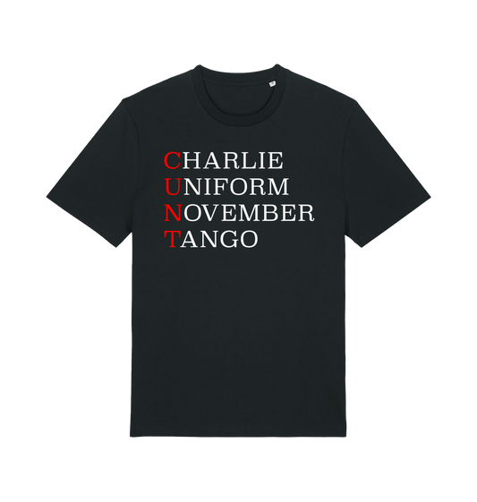 Black Printed T-shirt Front