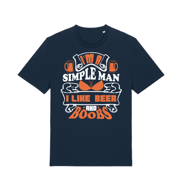 French Navy Printed T-shirt Front
