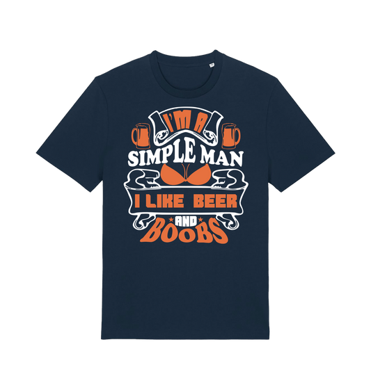 French Navy Printed T-shirt Front
