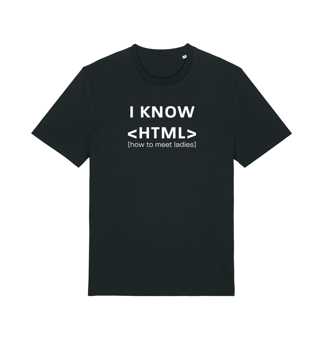 Black Printed T-shirt Front