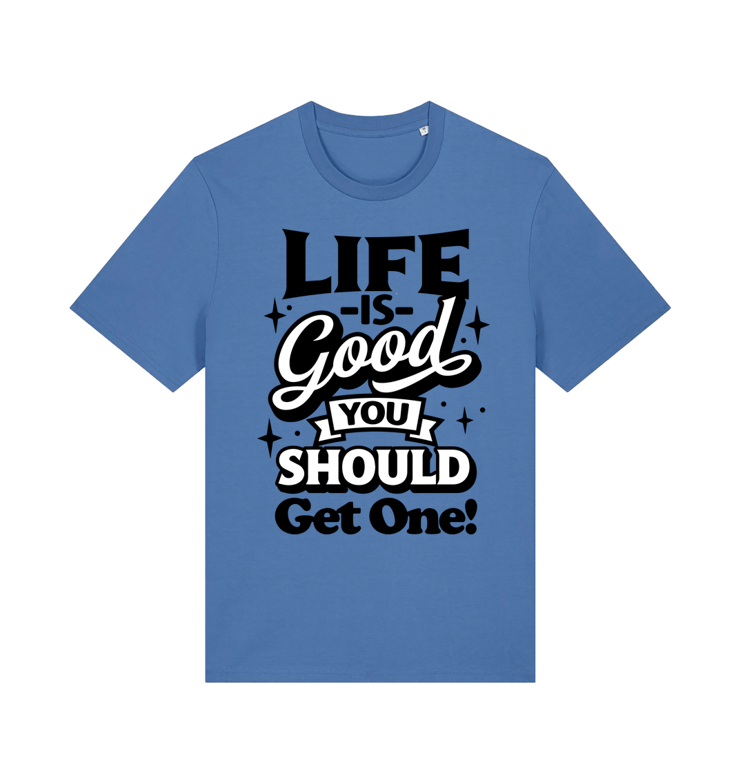 Bright Blue Printed T-shirt Front