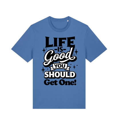 Bright Blue Printed T-shirt Front