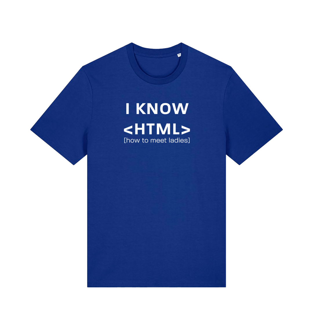Worker Blue Printed T-shirt Front
