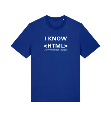 Worker Blue Printed T-shirt Front
