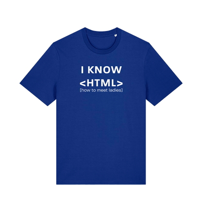 Worker Blue Printed T-shirt Front
