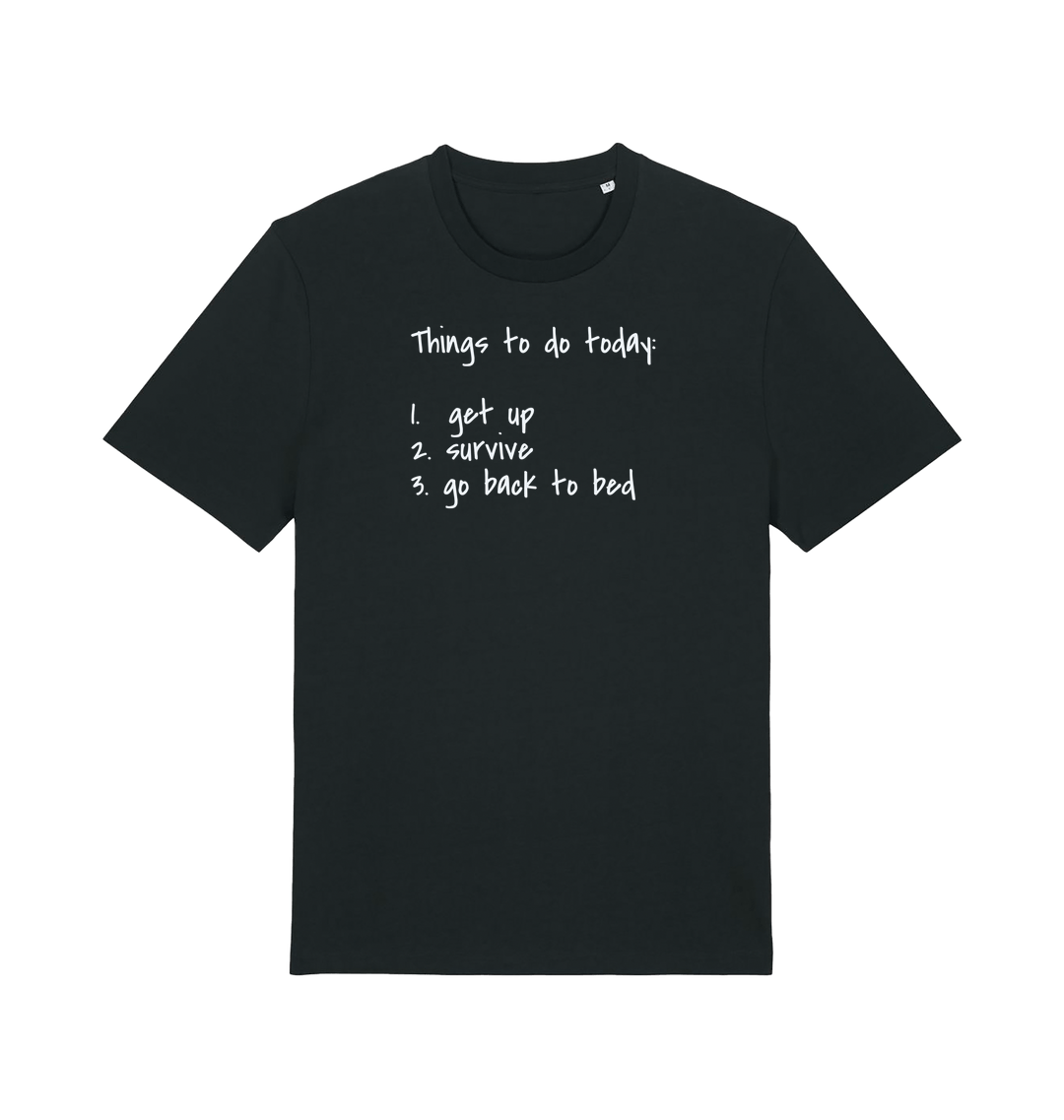 Black Printed T-shirt Front