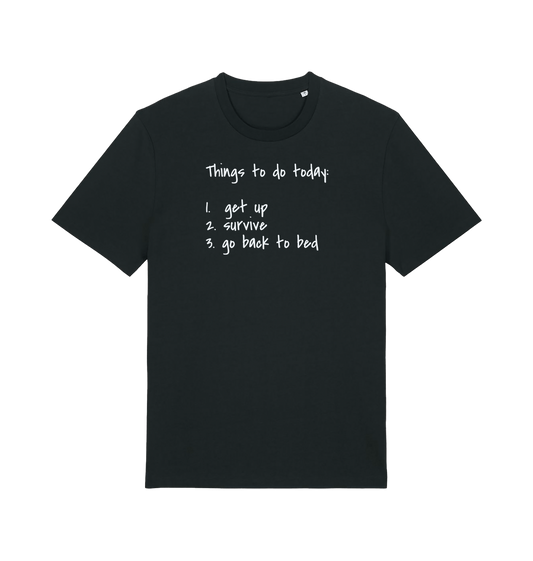 Black Printed T-shirt Front
