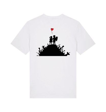White Printed T-shirt Back