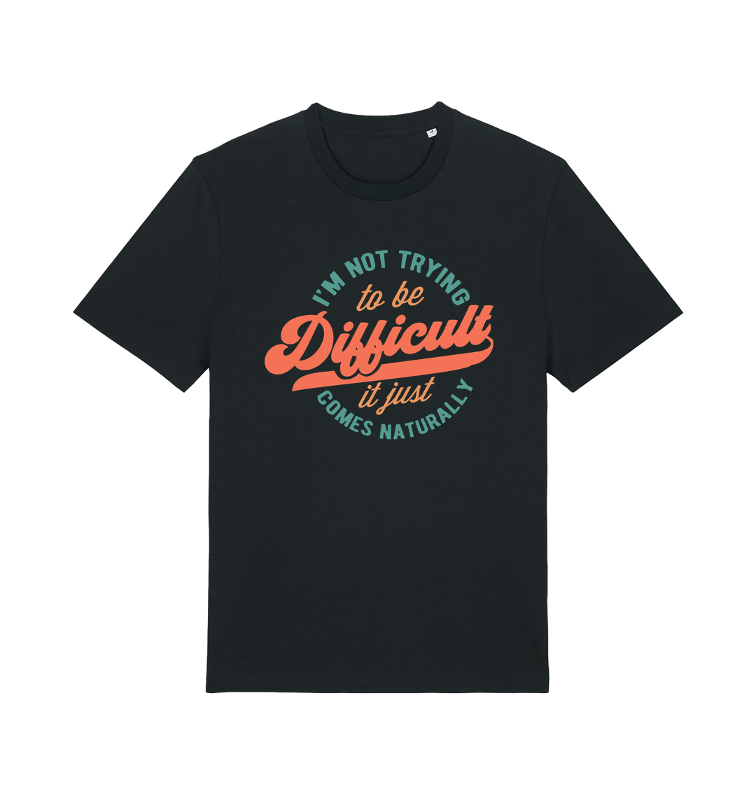 Black Printed T-shirt Front