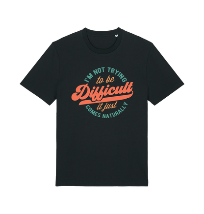 Black Printed T-shirt Front