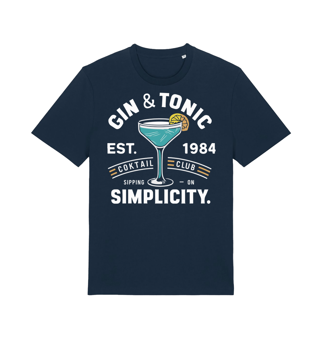 French Navy Printed T-shirt Front