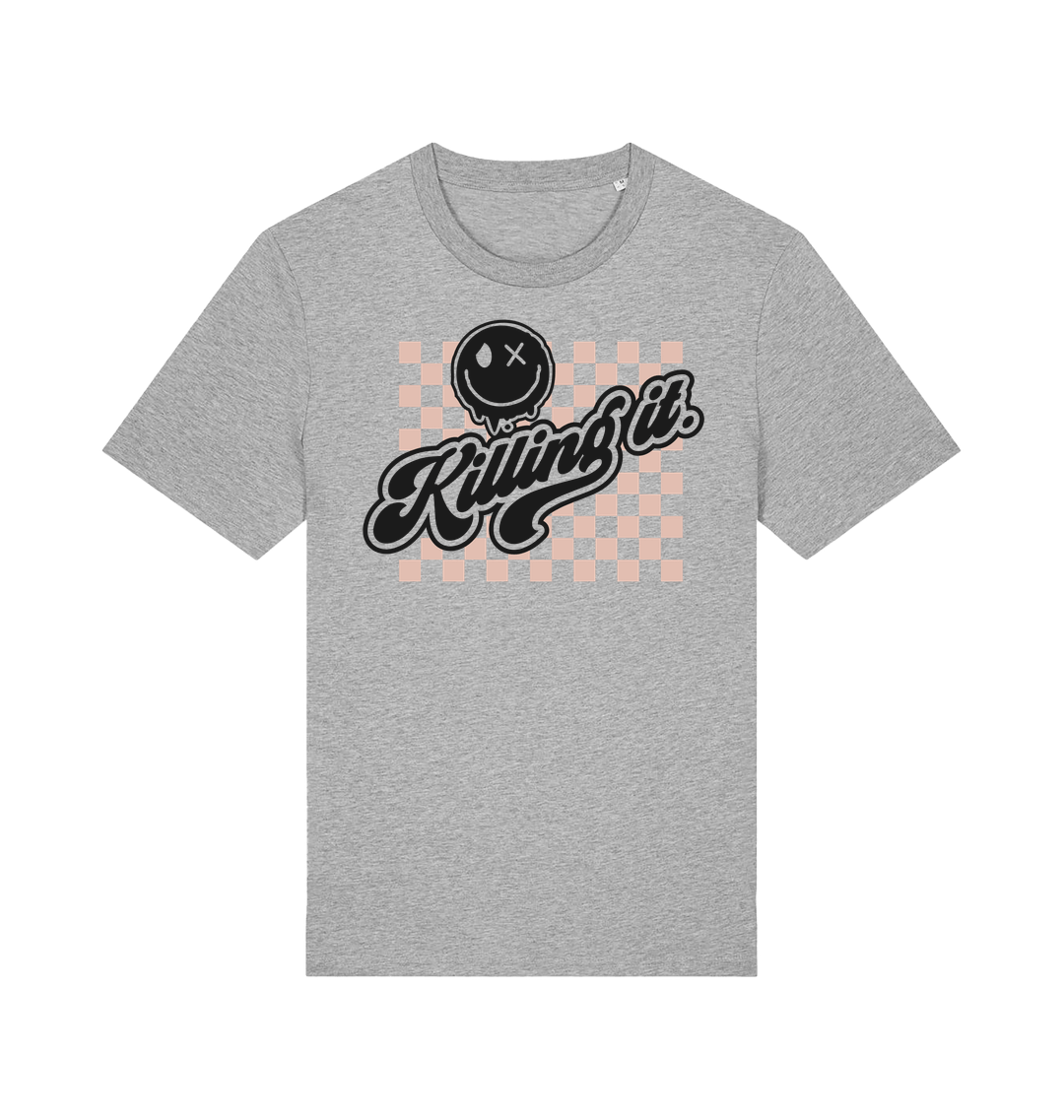 Heather Grey Printed T-shirt Front