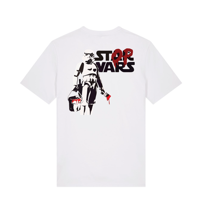 White Printed T-shirt Back