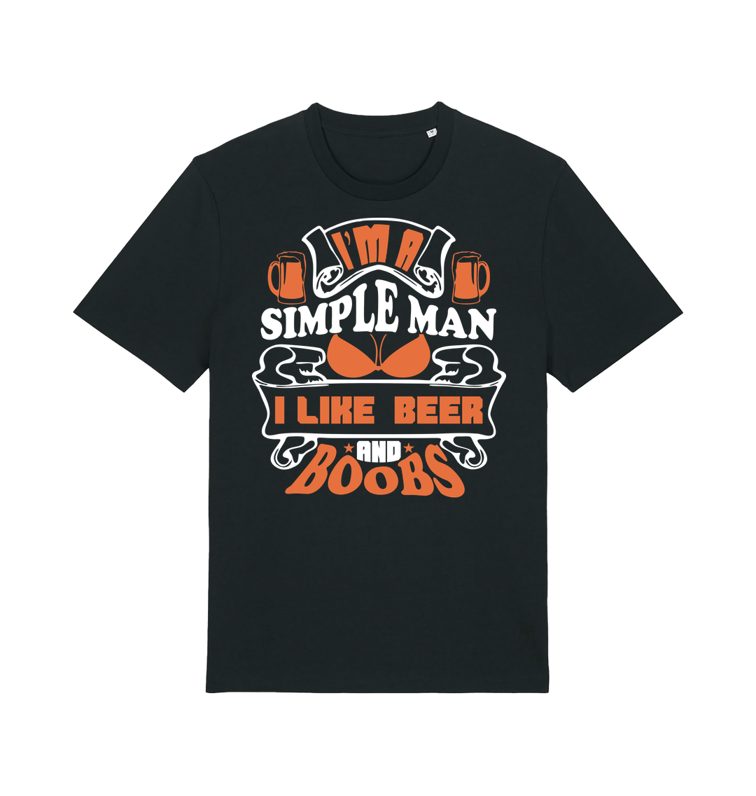 Black Printed T-shirt Front