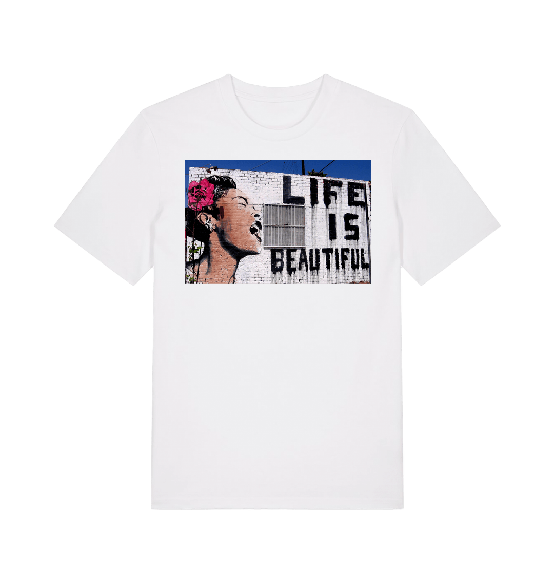 White Printed T-shirt Front