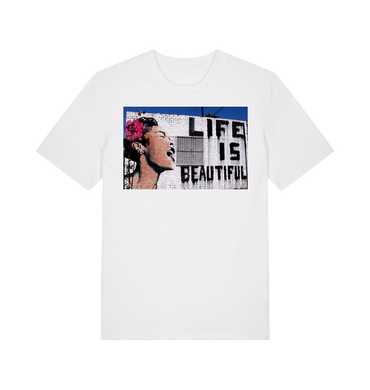 White Printed T-shirt Front
