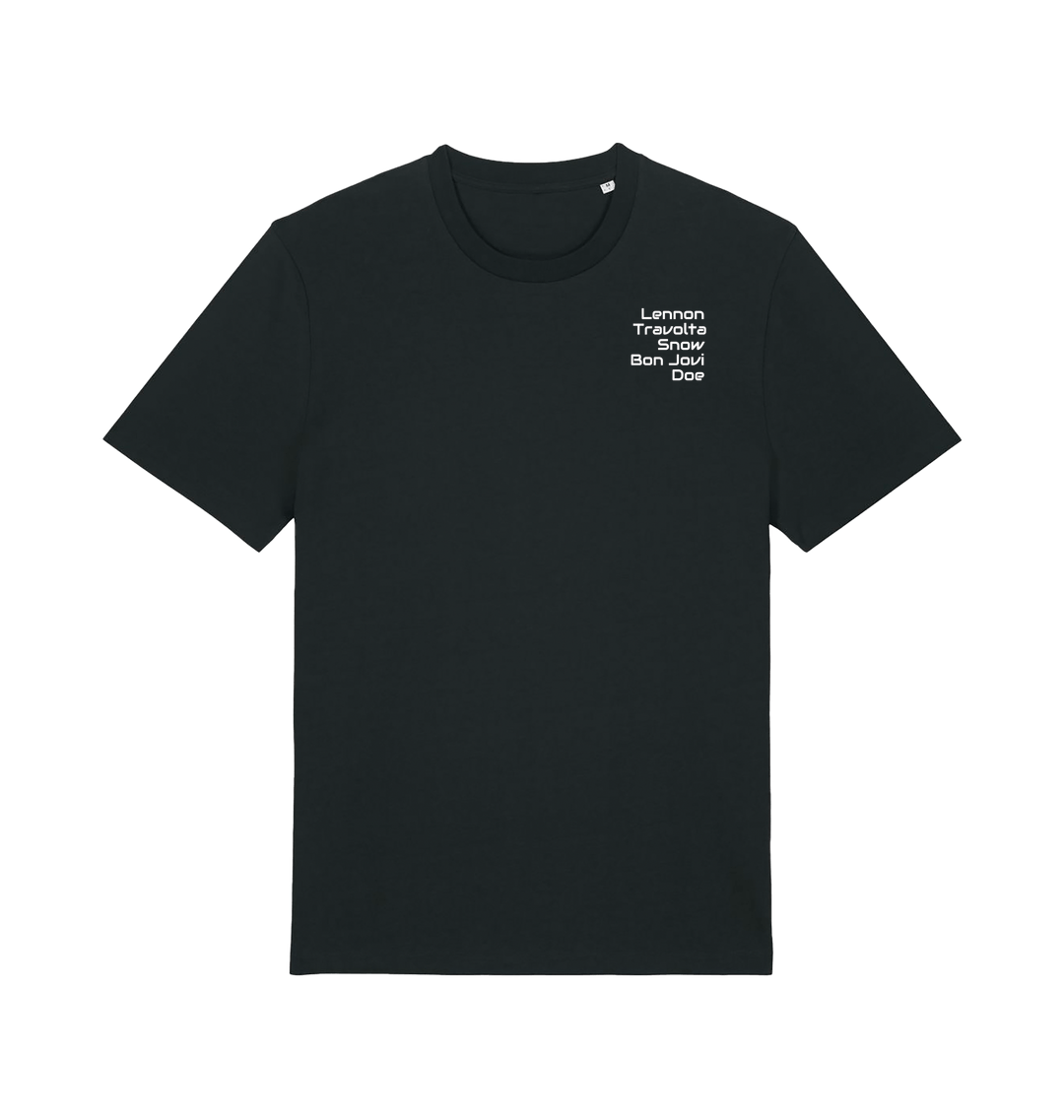 Black Printed T-shirt Front