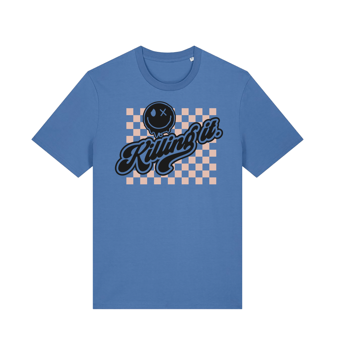 Bright Blue Printed T-shirt Front