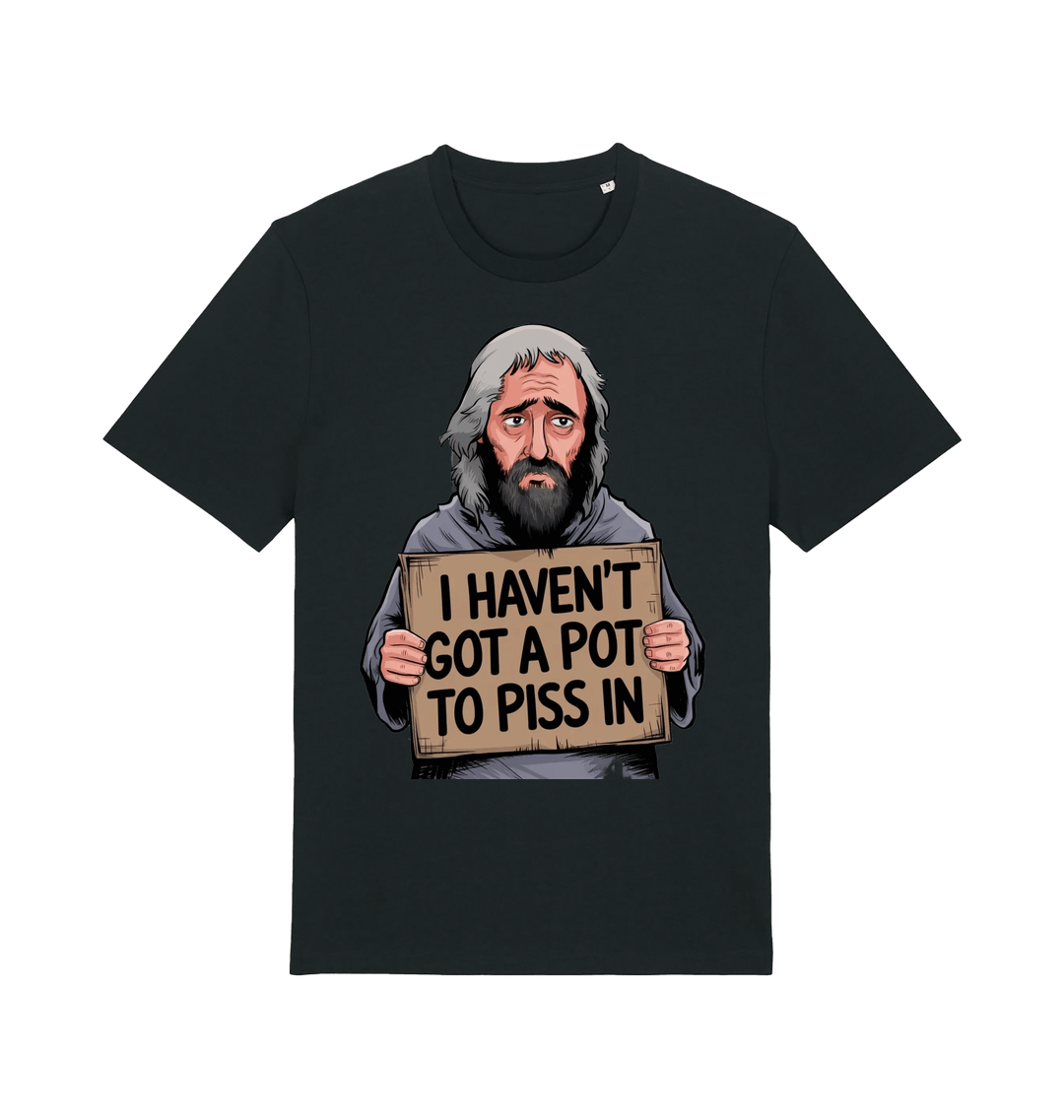 Black Printed T-shirt Front