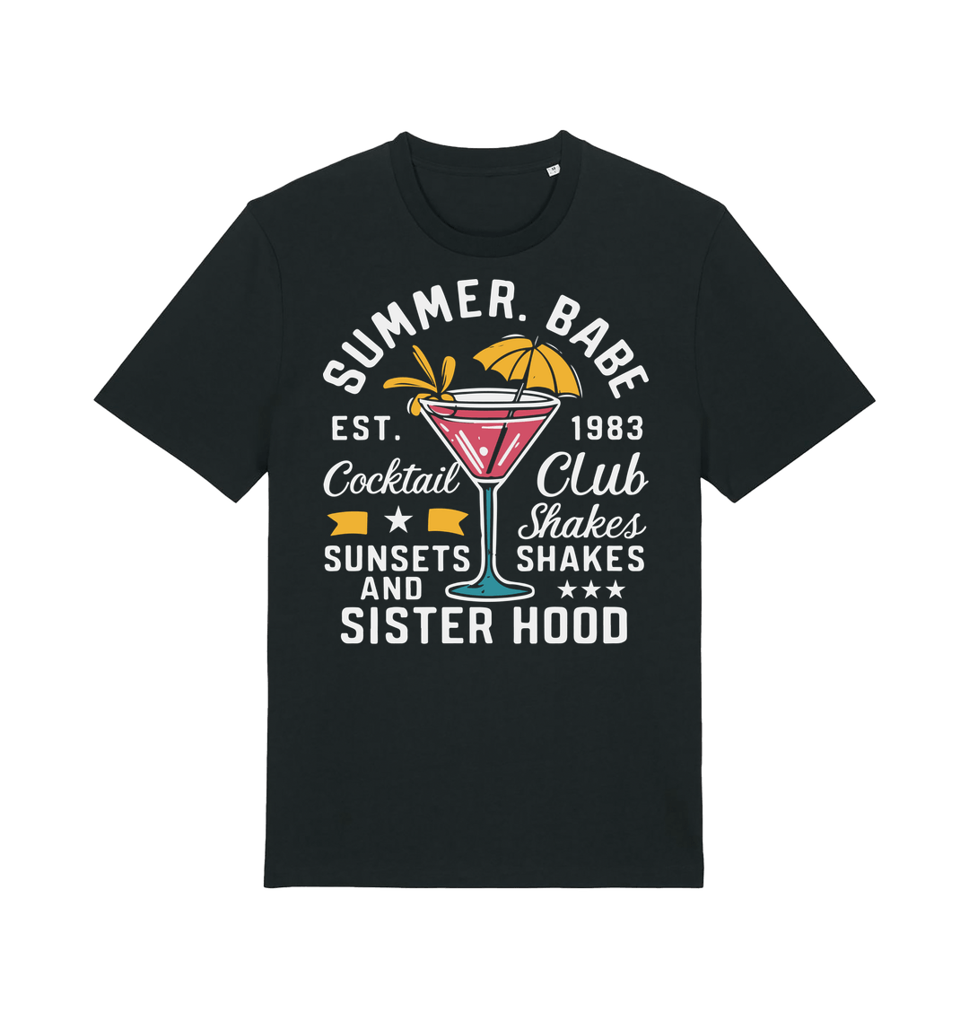 Black Printed T-shirt Front