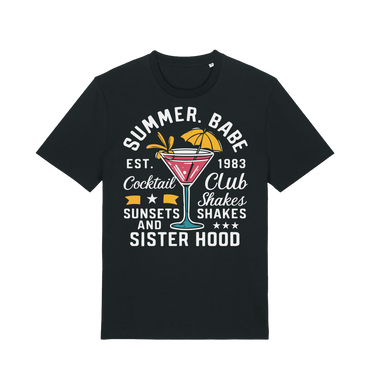 Black Printed T-shirt Front