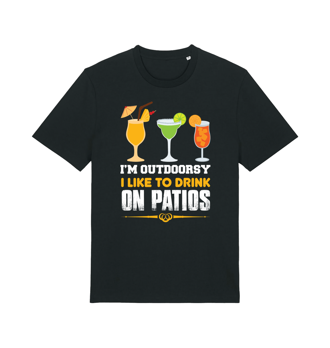 Black Printed T-shirt Front