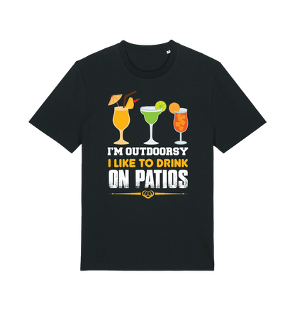 Black Printed T-shirt Front