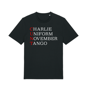 Black Printed T-shirt Front