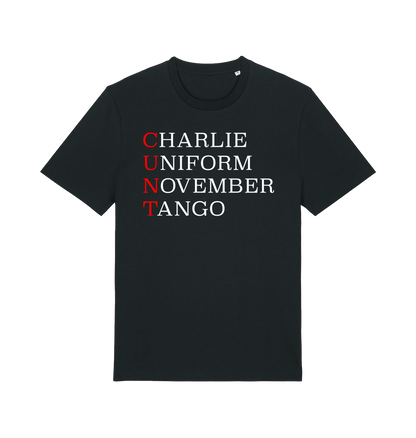 Black Printed T-shirt Front