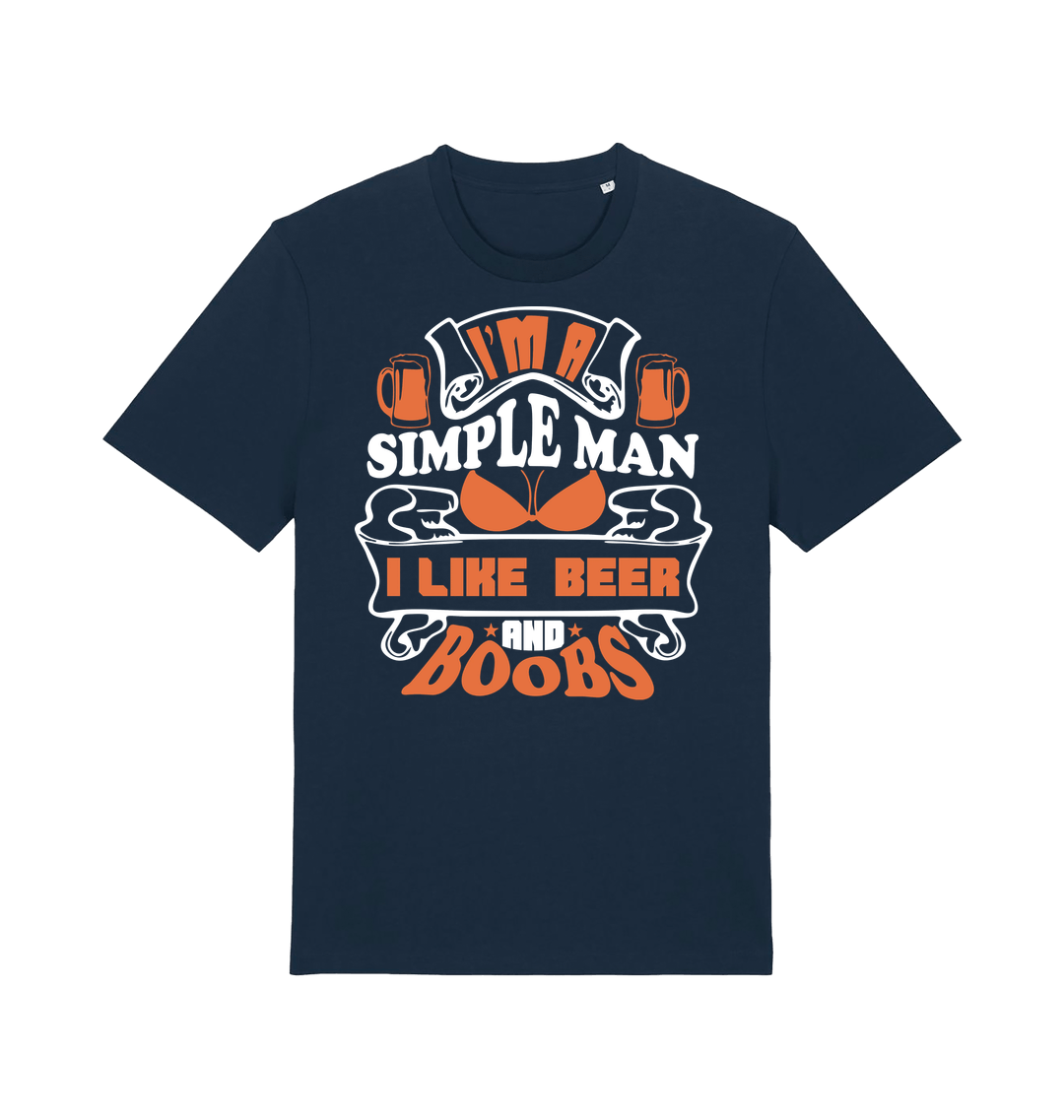 French Navy Printed T-shirt Front