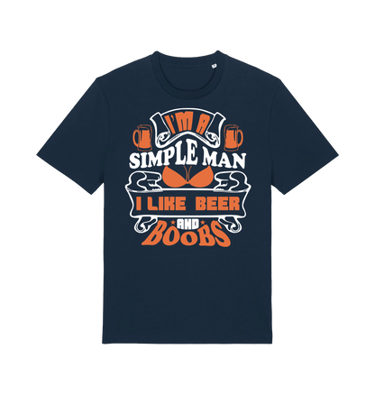 French Navy Printed T-shirt Front