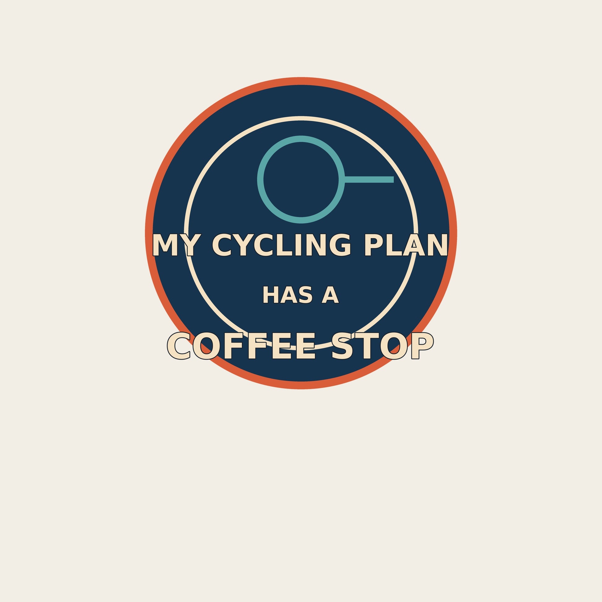 MY CYCLING PLAN HAS A COFFEE STOP funny cycling T-shirt artwork