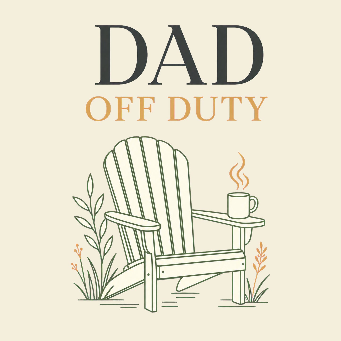 Dad Off Duty funny dad T-shirt artwork