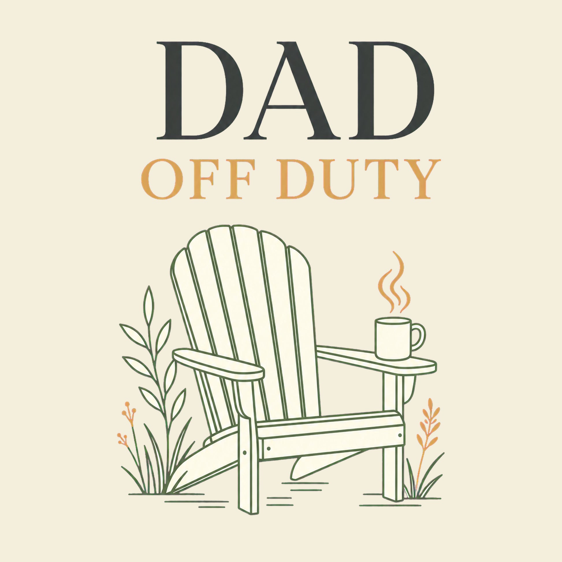 Dad Off Duty funny dad T-shirt artwork