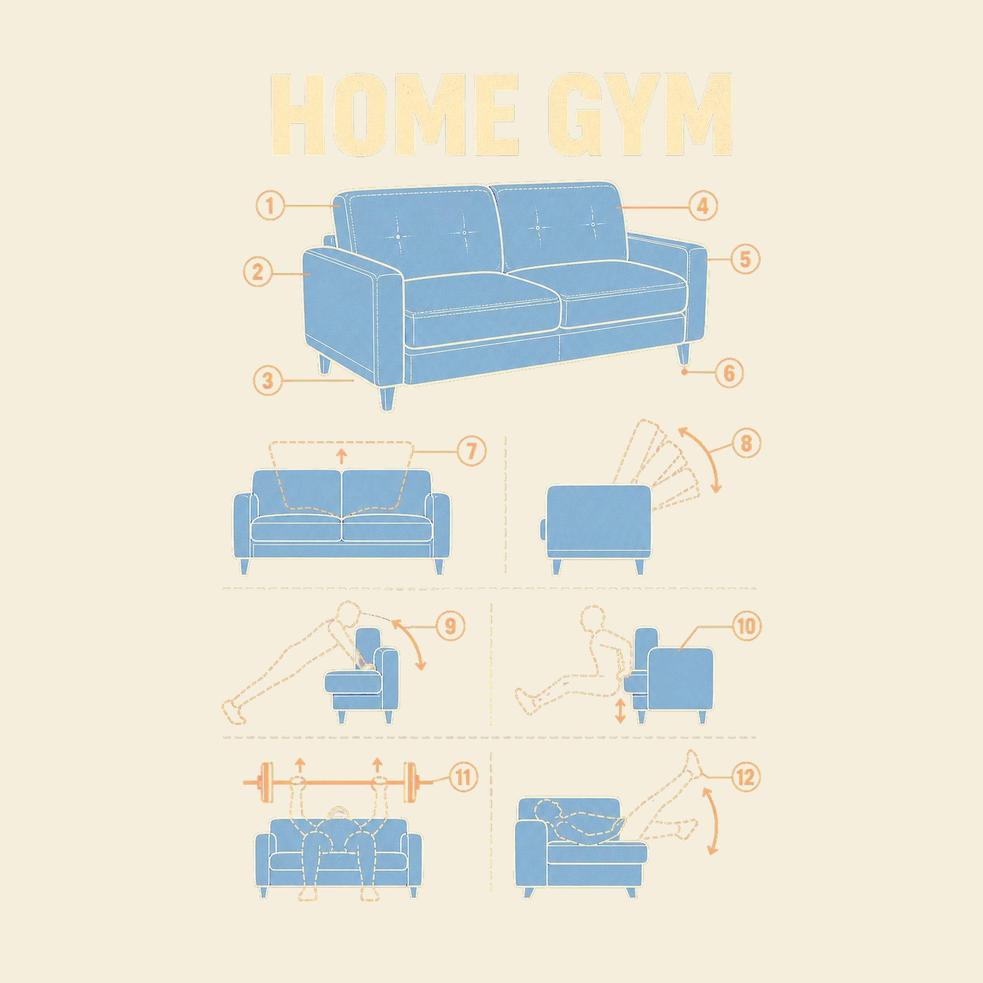 Home Gym funny gym T-shirt artwork