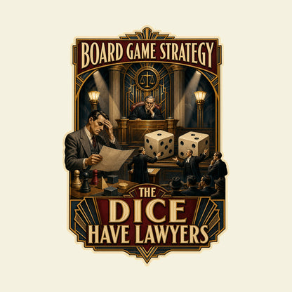 BOARD GAME STRATEGY THE DICE HAVE LAWYERS funny board games T-shirt artwork
