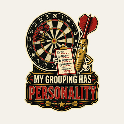 My Grouping Has Personality funny darts T-shirt complete artwork