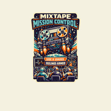 MIXTAPE MISSION CONTROL SIDE A LOADED FEELINGS ARMED funny music T-shirt artwork