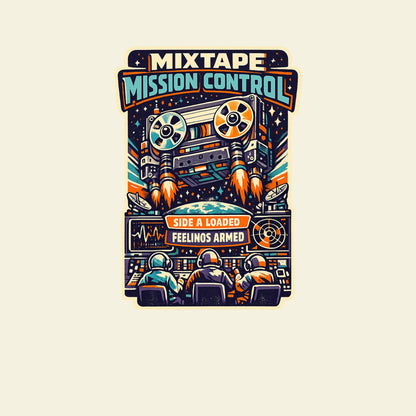 MIXTAPE MISSION CONTROL SIDE A LOADED FEELINGS ARMED funny music T-shirt artwork