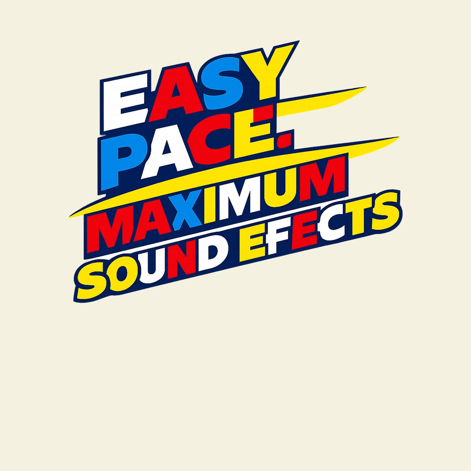 EASY PACE. MAXIMUM SOUND EFFECTS. funny running T-shirt artwork